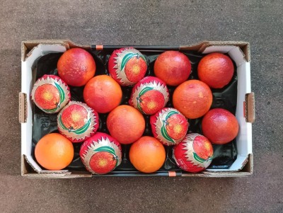 Foto Arance Tarocco Varietà Lemso Calibro 4Extra Origine Italia Marchio Eccellenza Capitale 3